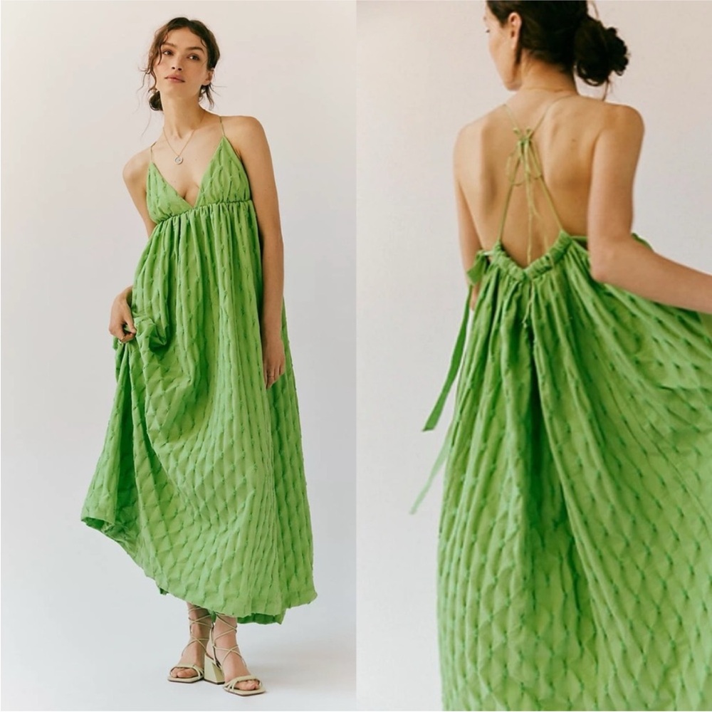 Free People Primmy Midi Dress Green Small